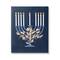 Stupell Industries Traditional Floral Hanukkah Menorah Canvas Wall Art